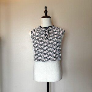 Burberry London Girls' Plaid Knit Top - Size140A